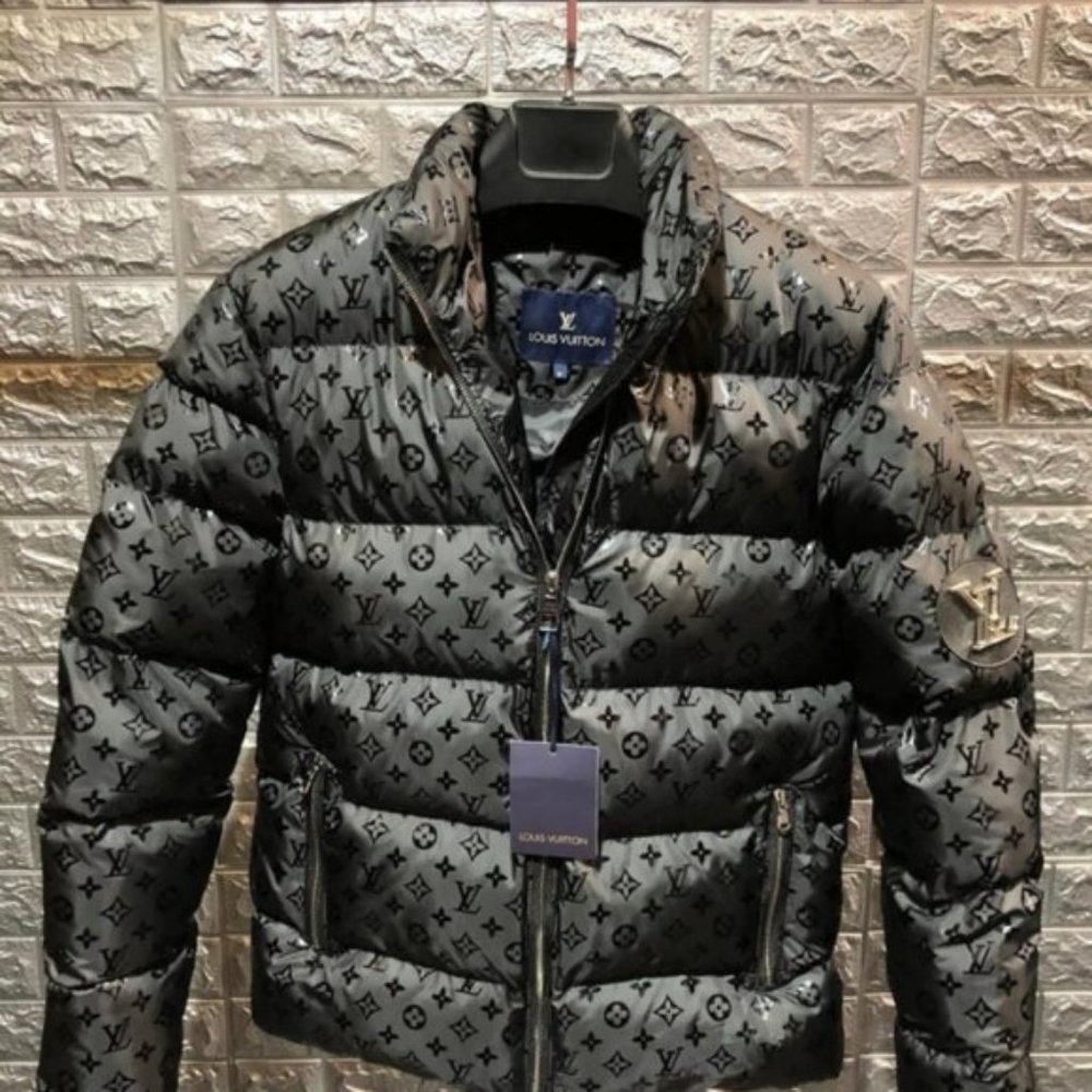 Black Puffer Coat Louis Vuitton for Men NWT